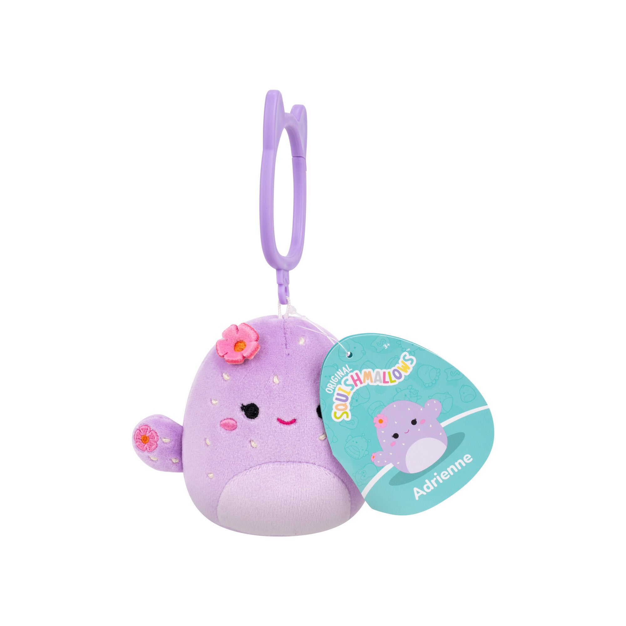 Adrienne the Cactus Squishmallows 3.5 Inch (9cm) Clip-On Bag Charm