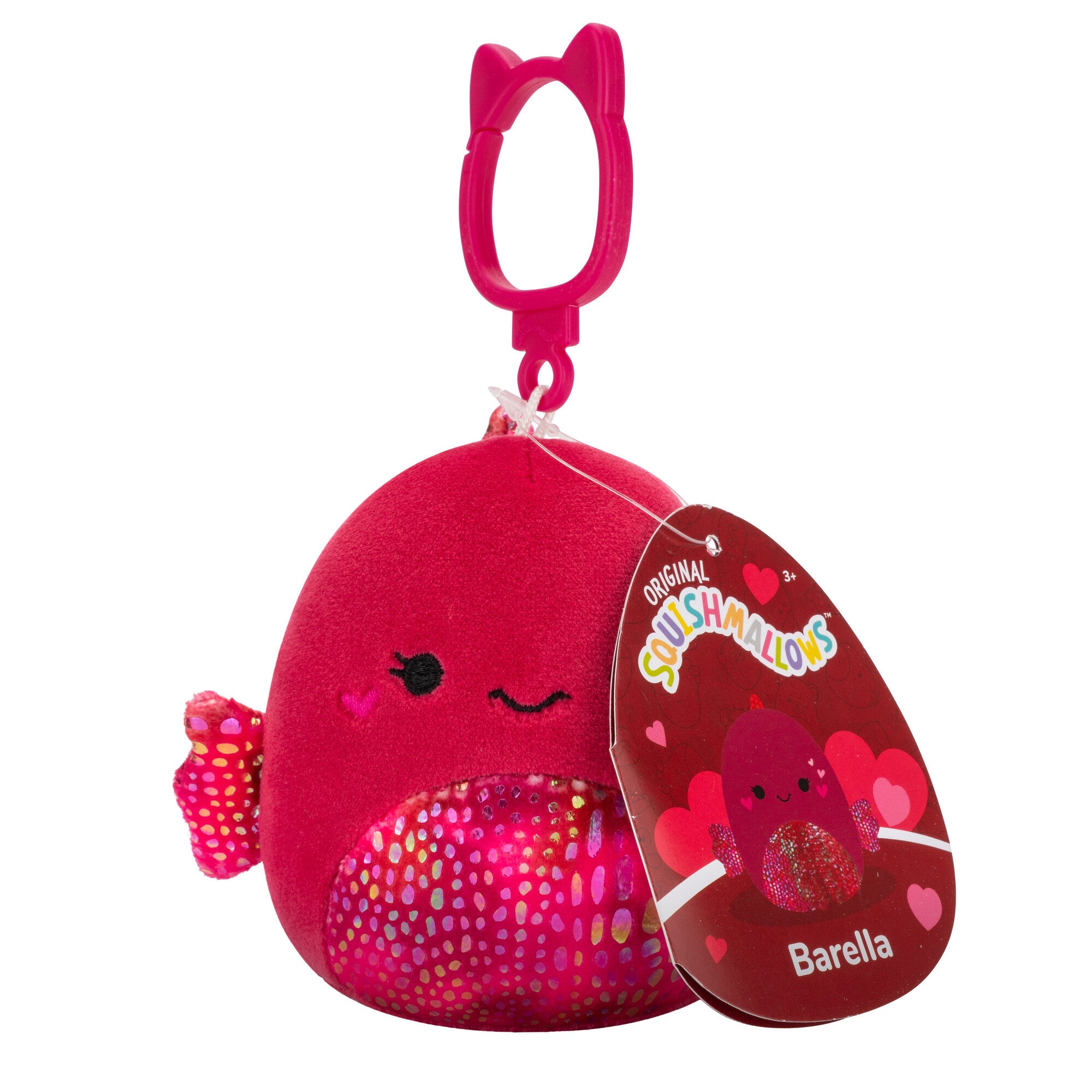 Barella the Fish Squishmallows 3.5 Inch (9cm) Clip-On Bag Charm