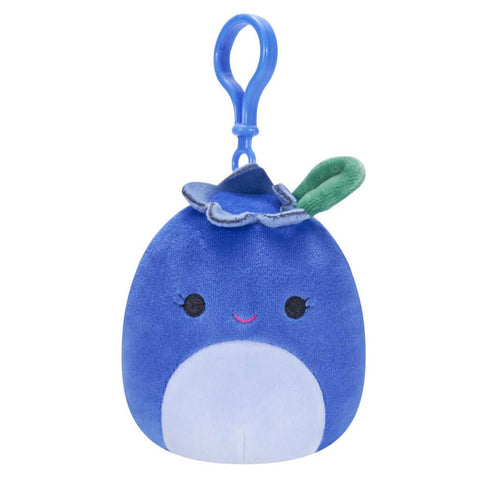 Bluby the Blueberry Squishmallows 3.5 Inch (9cm) Clip-On Bag Charm