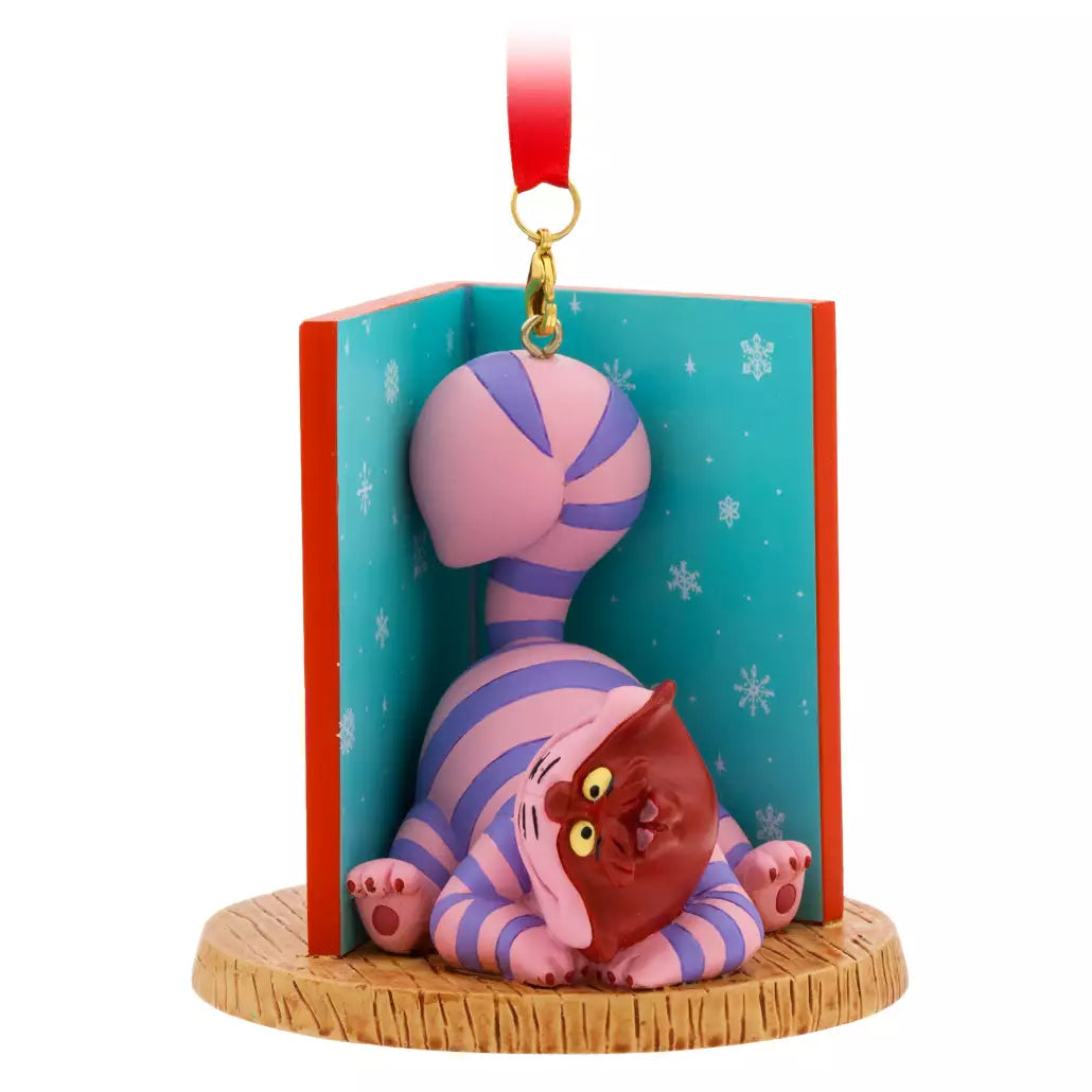 Cheshire Cat Christmas Card Ornament, Alice in Wonderland