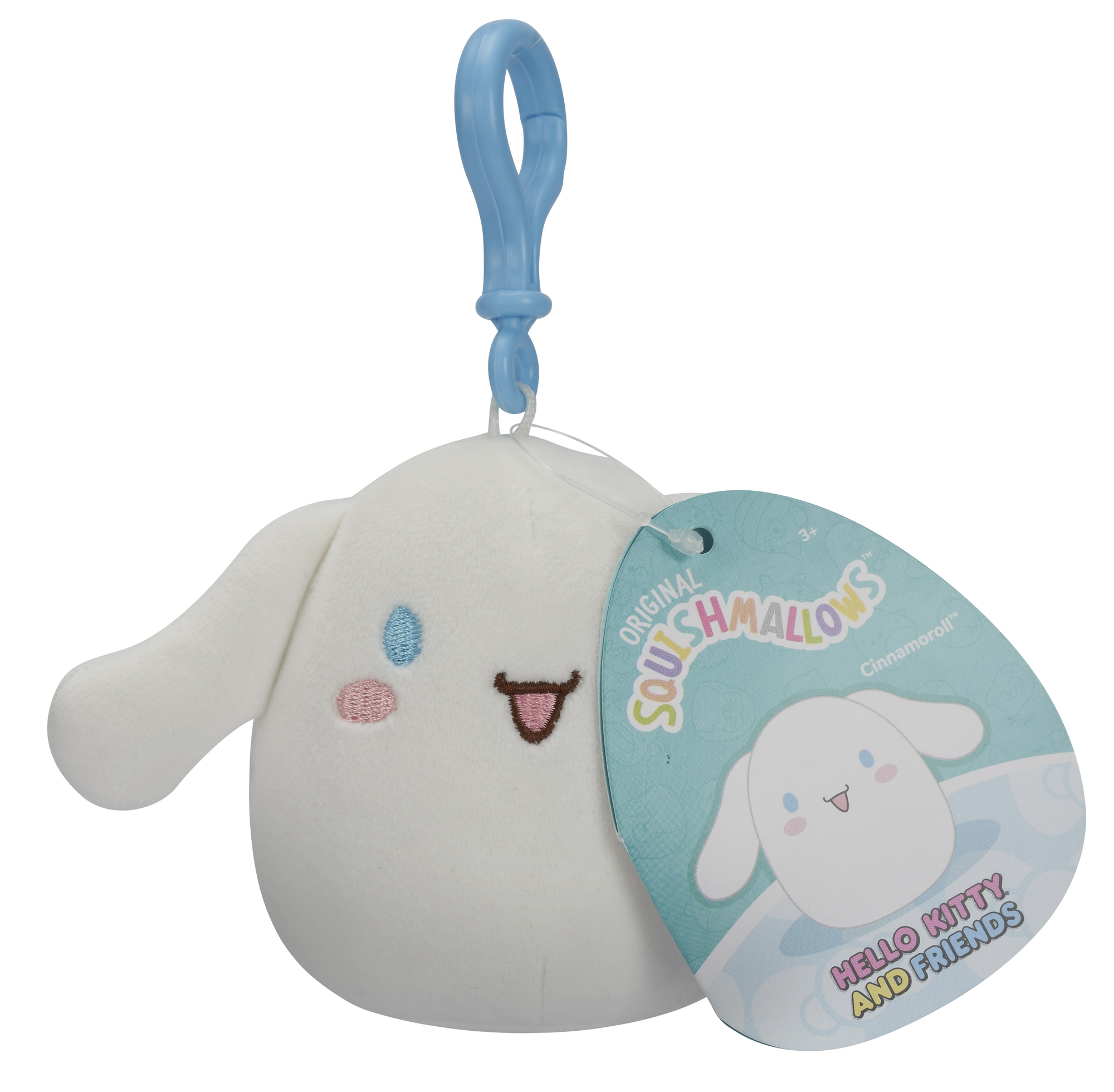 Cinnamoroll Squishmallows 3.5 Inch (9cm) Clip-On Bag Charm