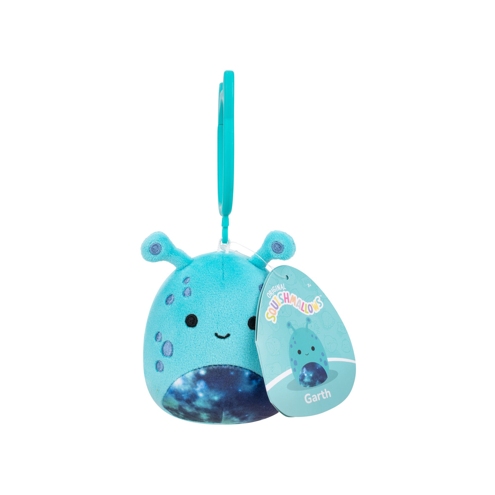 Garth the Alien Squishmallows 3.5 Inch (9cm) Clip-On Bag Charm