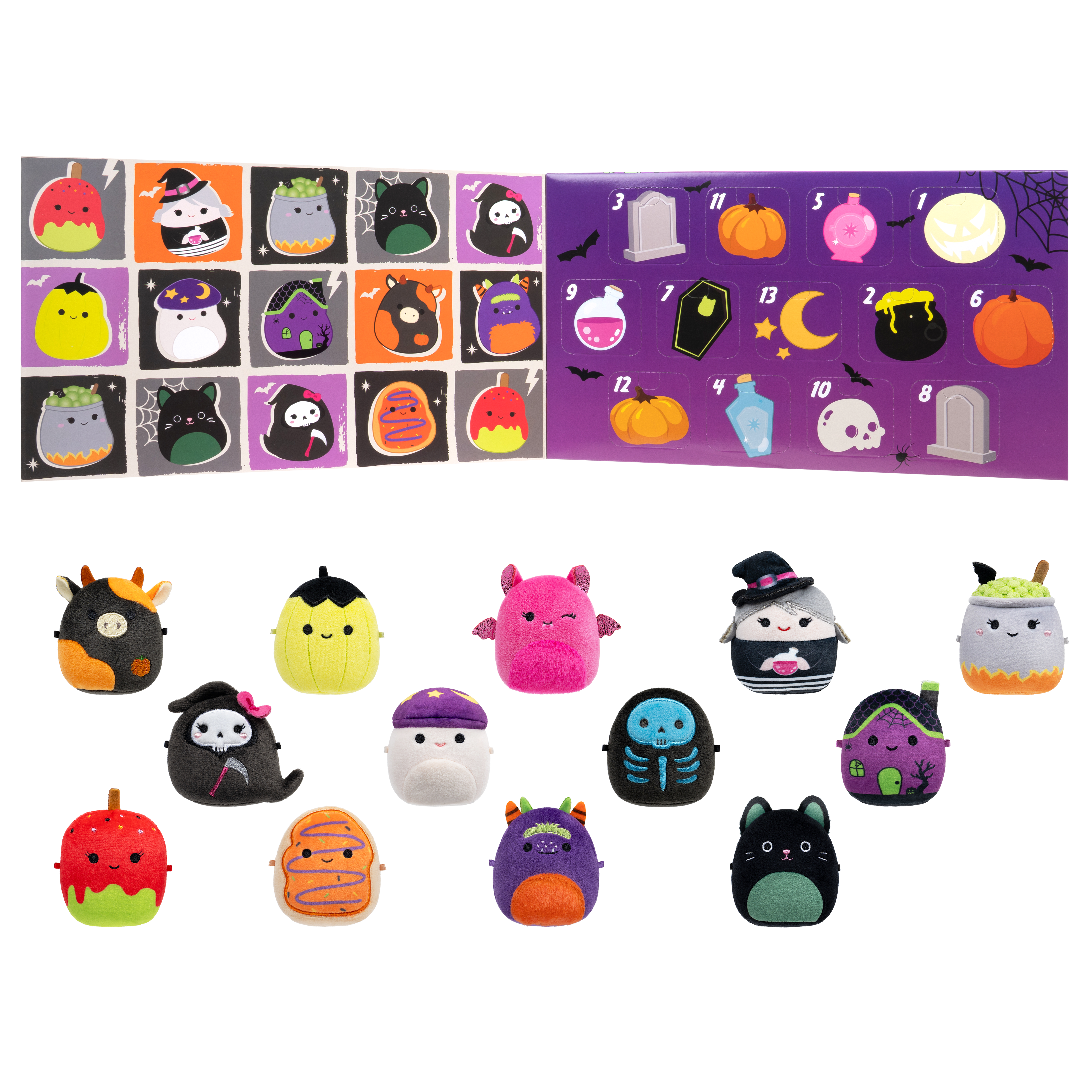 Squishmallows Original Micromallows Halloween Countdown Calendar 13-Pack Plush