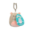 Harrison the Hippo Squishmallows 3.5 Inch (9cm) Clip-On Bag Charm