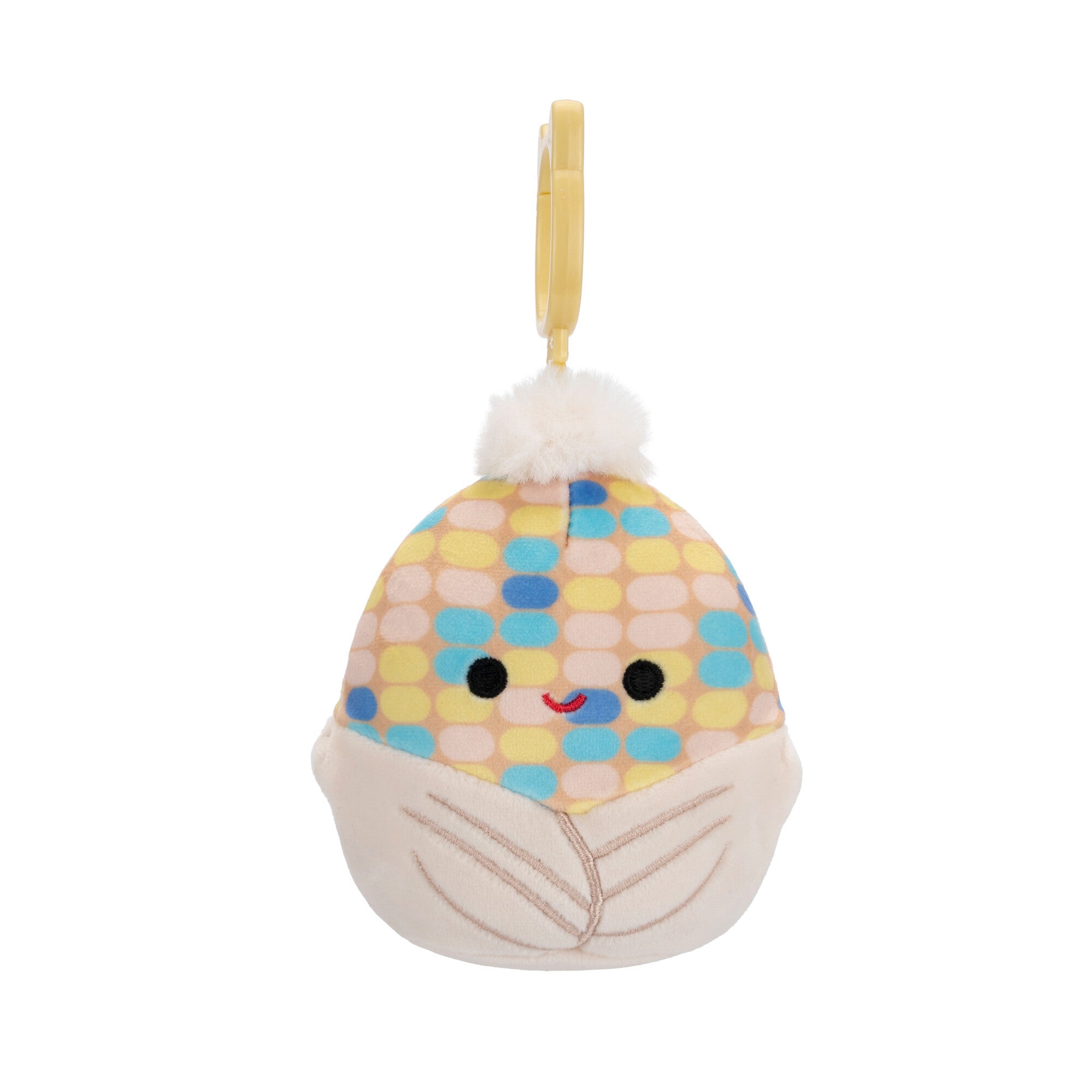 Louise the Maize (Corn) Squishmallows 3.5 Inch (9cm) Clip-On Bag Charm