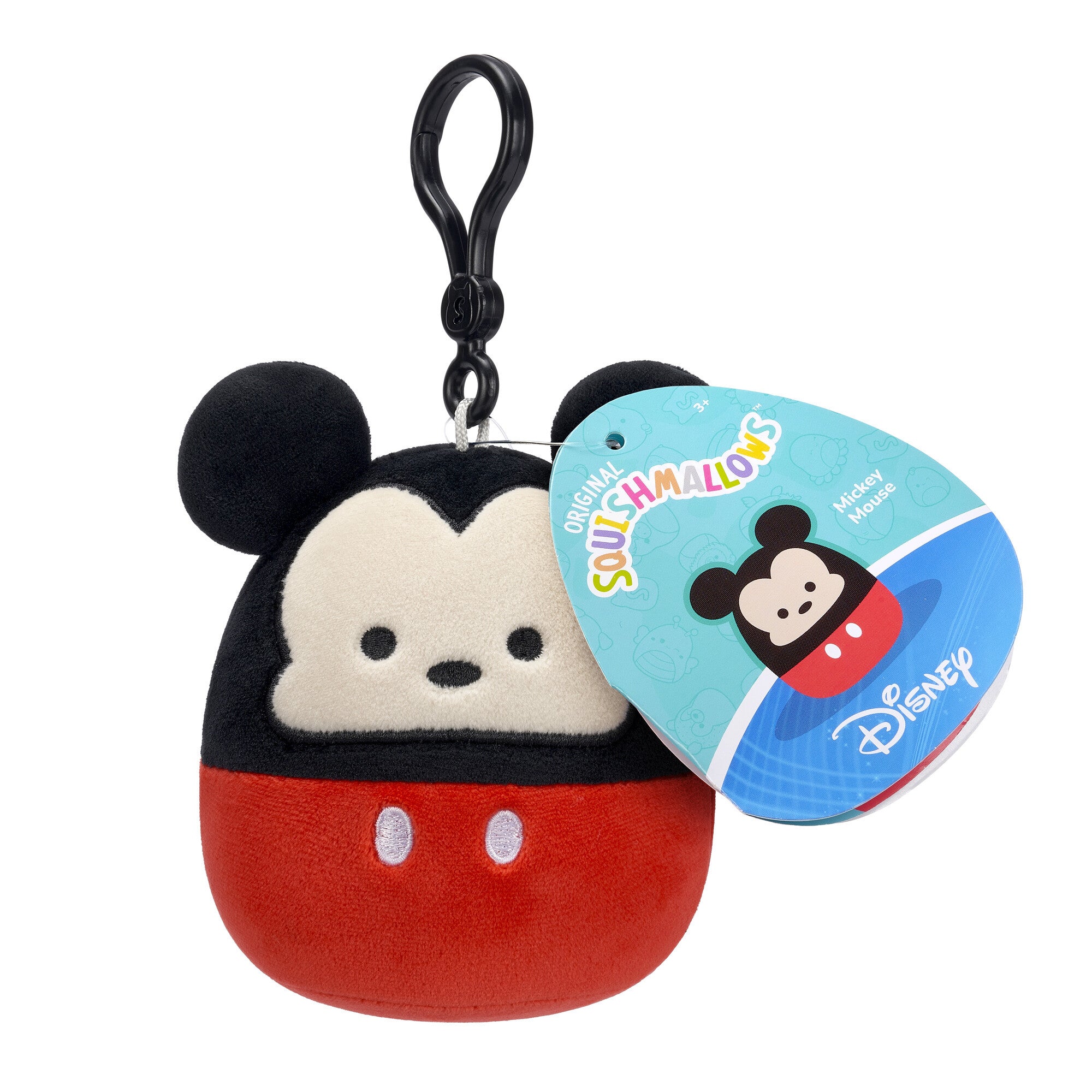 Mickey Mouse Squishmallows 3.5 Inch (9cm) Clip-On Bag Charm