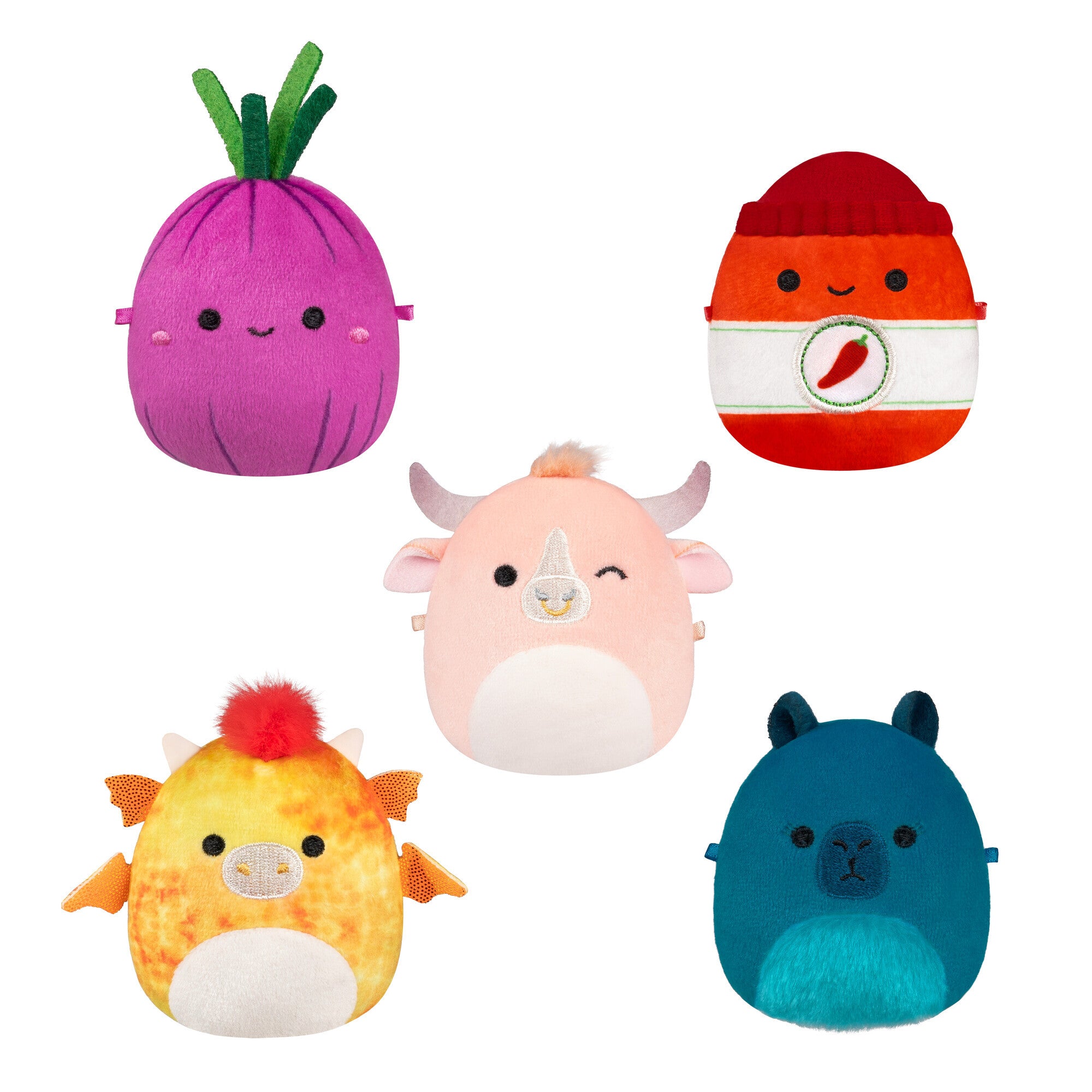 Micromallows 5-Pack SQUISHMALLOWs - Mini Plush Pack - Set 1