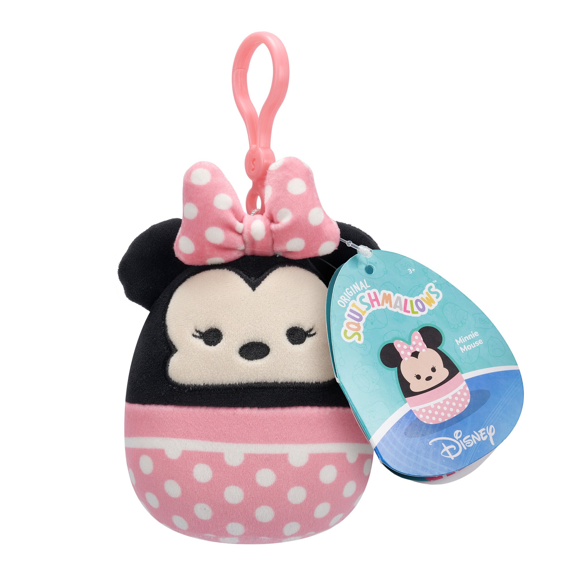 Minnie Mouse Squishmallows 3.5 Inch (9cm) Clip-On Bag Charm