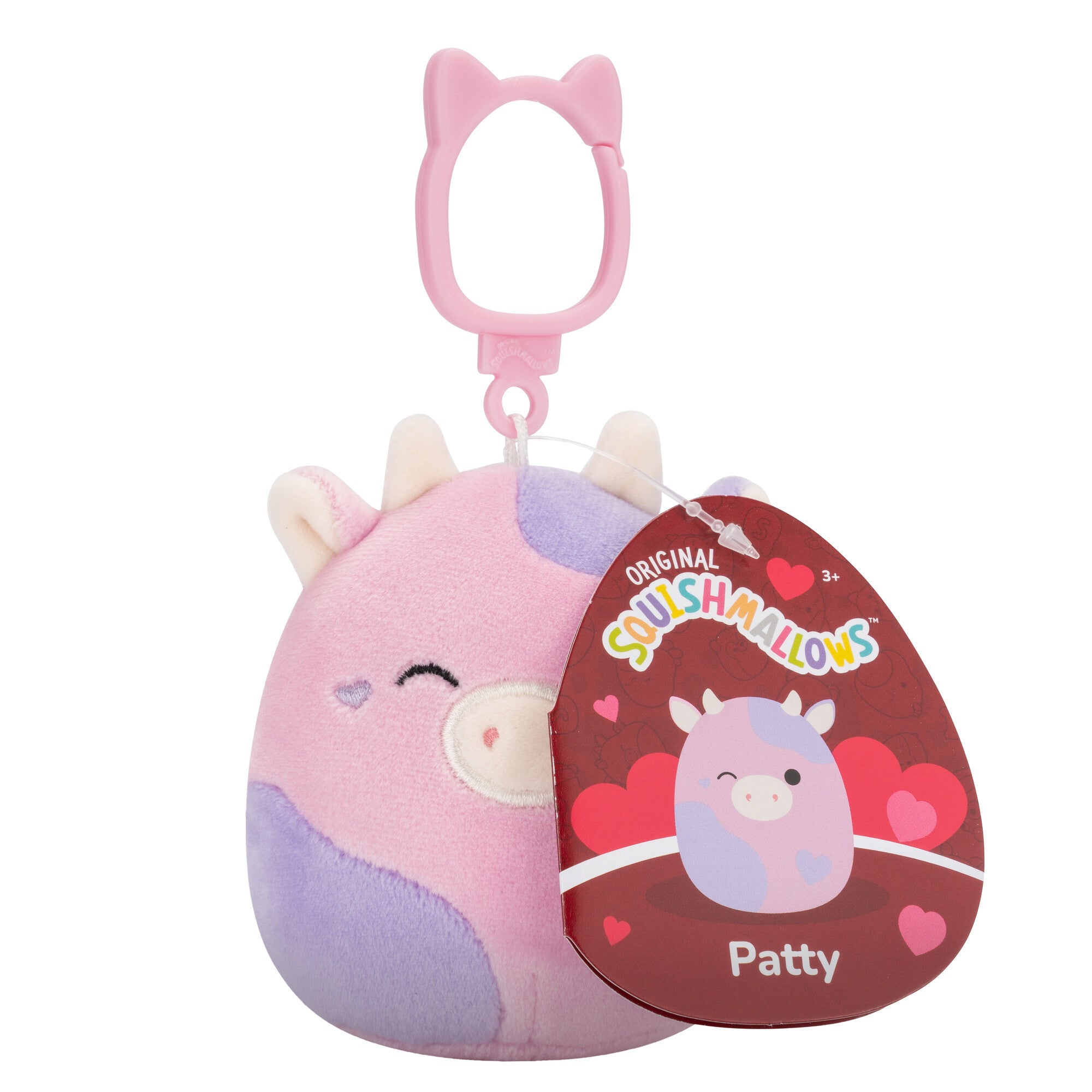 Patty the Cow Squishmallows 3.5 Inch (9cm) Clip-On Bag Charm