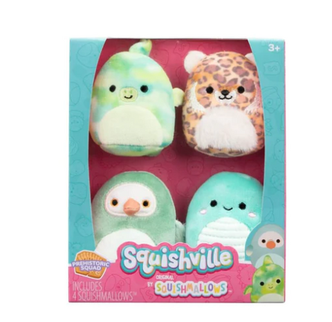 Prehistoric Squad- Squishville Mini Squishmallow 4 Pack