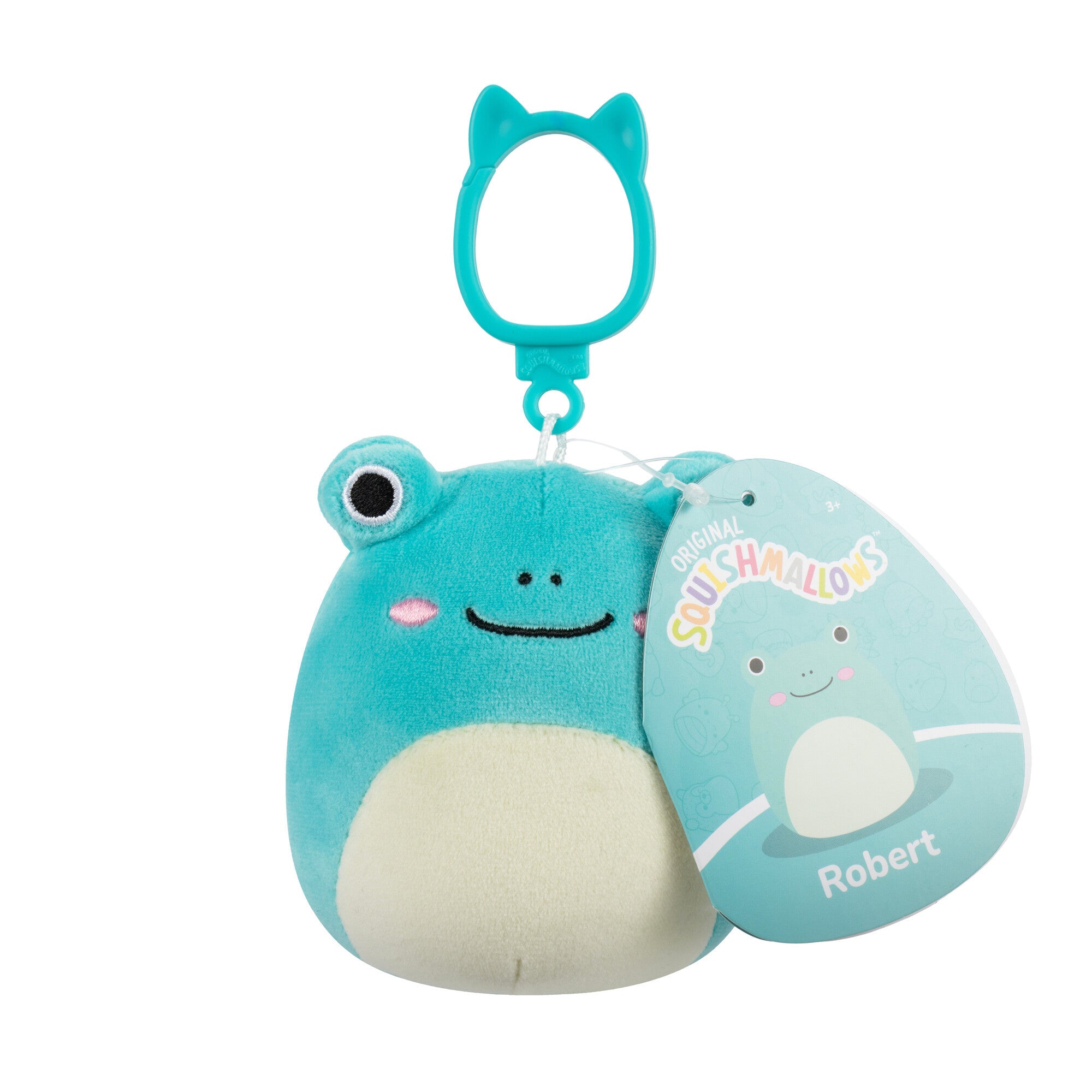 Robert the Frog Squishmallows 3.5 Inch (9cm) Clip-On Bag Charm