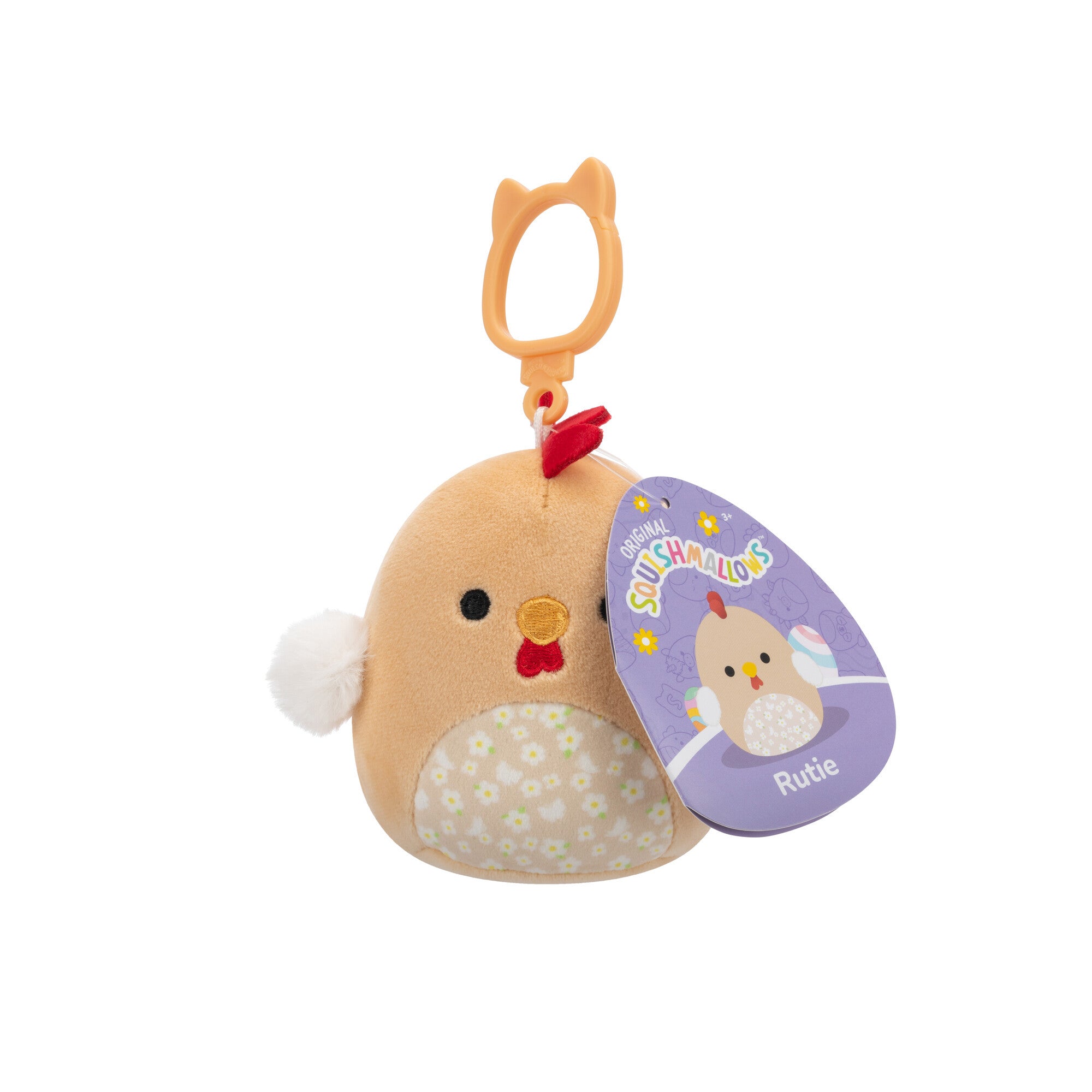 Rutie the Rooster Squishmallows 3.5 Inch (9cm) Clip-On Bag Charm
