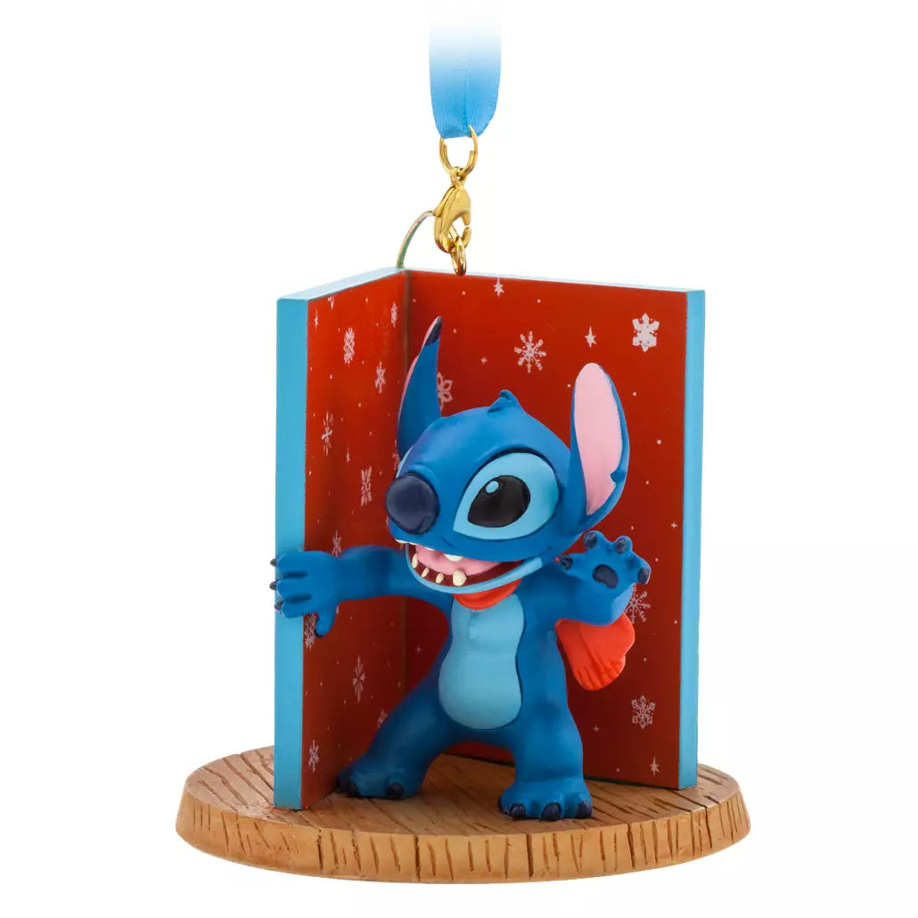 Stitch Christmas Card Ornament, Lilo & Stitch