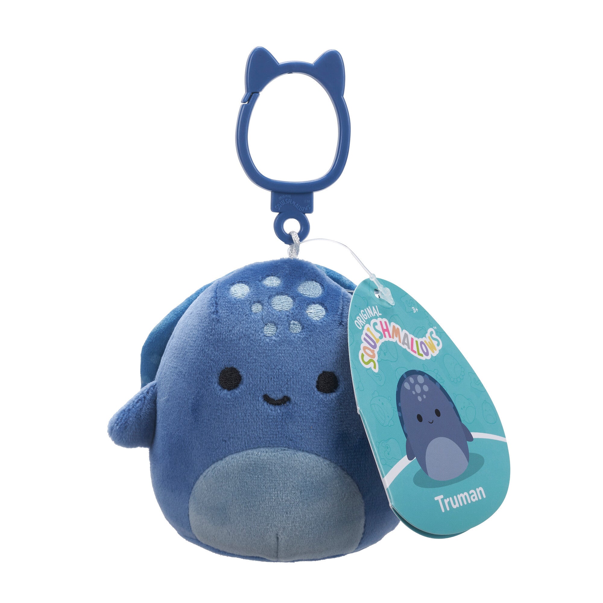Truman the Leatherback Turtle Squishmallows 3.5 Inch (9cm) Clip-On Bag Charm