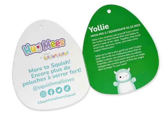 Yollie The Yeti Squishmallows Hugmees Plush 10-Inch