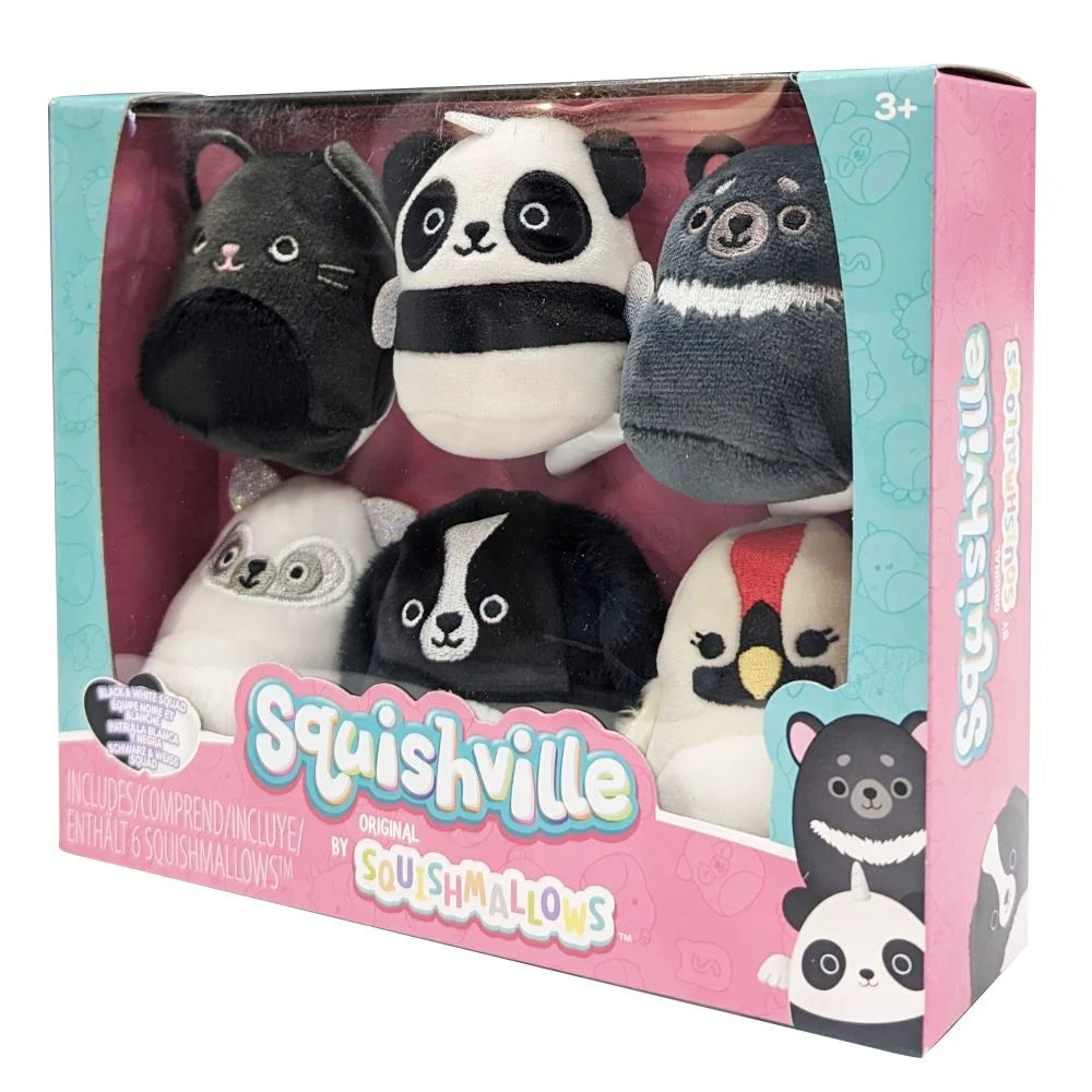 Black and White Squad - SQUISHMALLOWS SQUISHVILLE - Mini Plush 6 Pack