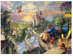 Disney Beauty and the Beast Falling in Love Puzzle by Thomas Kinkade