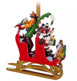 Santa Mickey Mouse and Friends in Sleigh Figural Ornament