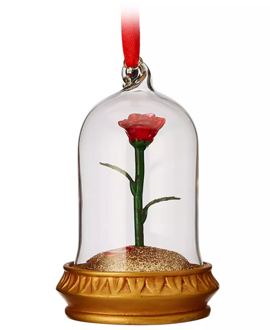 Beauty and the Beast -Enchanted Rose Light-Up Hanging Ornament