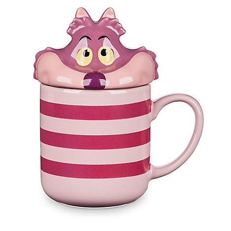 Cheshire Cat Peek-a-Boo Lid Ceramic Mug - Alice in Wonderland